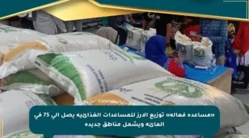 «مساعدة فعالة» توزيع الأرز للمساعدات الغذائية يصل إلى 75 في المائة ويشمل مناطق جديدة